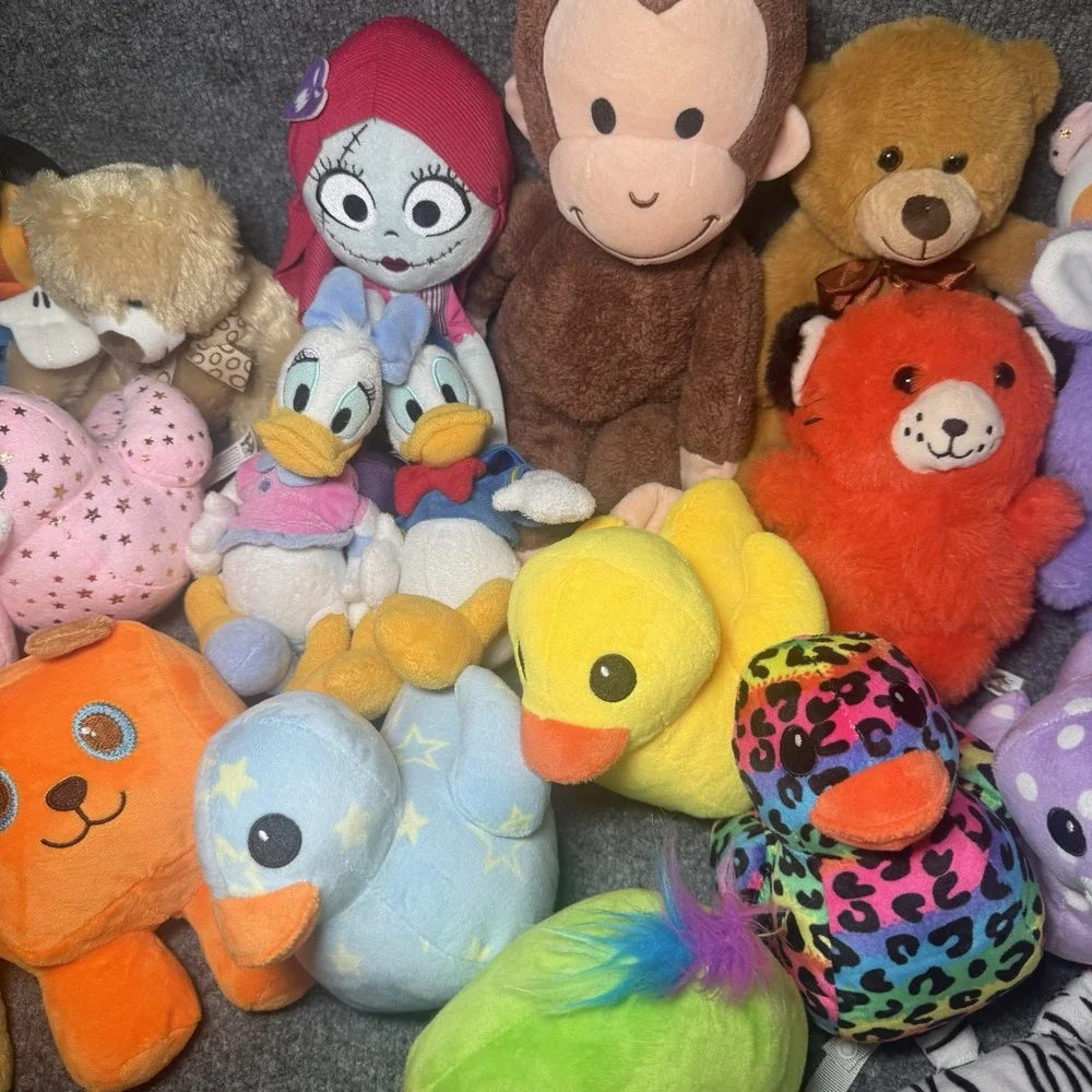 Mixed Plush 24 pc Lot Disney Character Plush Stuffed Animals Bears, Ducks Mixed